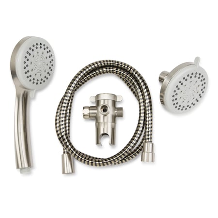 Keeney Mfg 5-Function 3-Way Showerhead Kit, Brushed Nickel K751BN